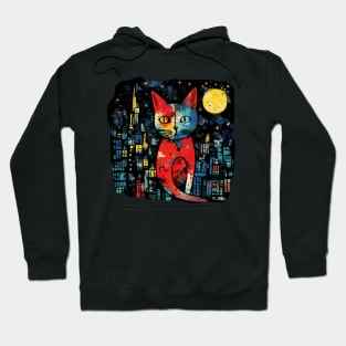 Night city cat Hoodie